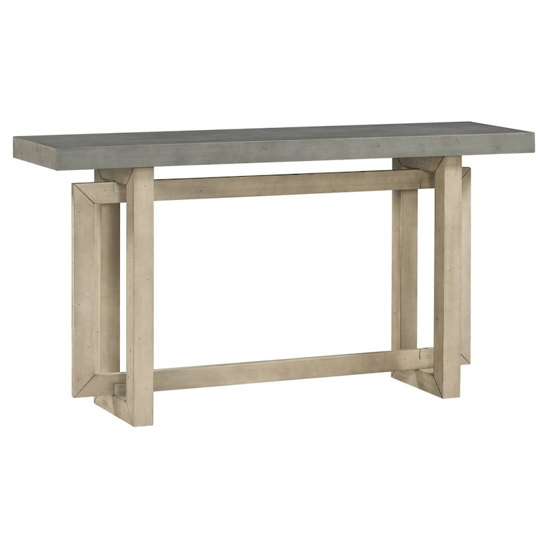 Consolle da ingresso minimalista extra lunga con piano in legno