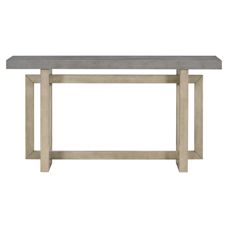 Consolle da ingresso minimalista extra lunga con piano in legno