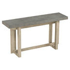 Consolle da ingresso minimalista extra lunga con piano in legno