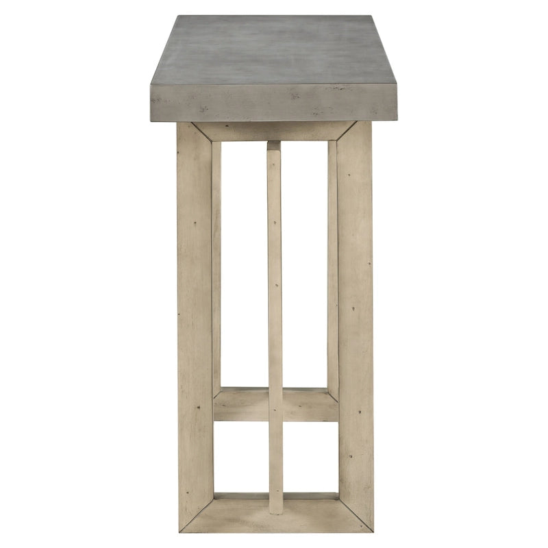 Consolle da ingresso minimalista extra lunga con piano in legno
