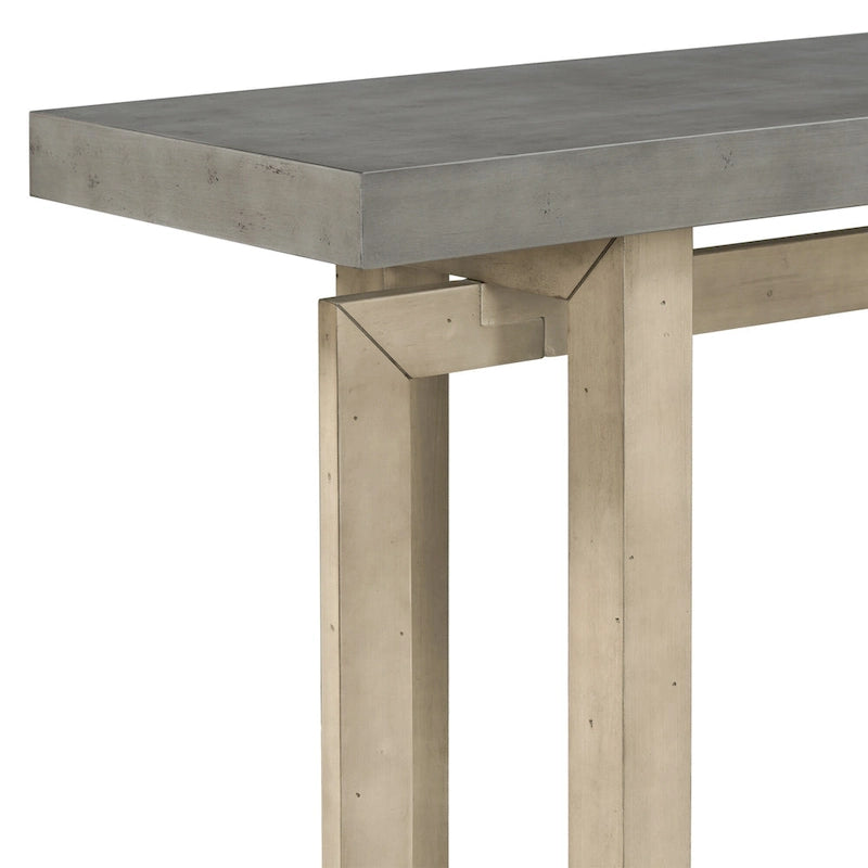 Consolle da ingresso minimalista extra lunga con piano in legno