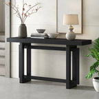 Consolle da ingresso minimalista extra lunga con piano in legno