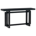 Consolle da ingresso minimalista extra lunga con piano in legno