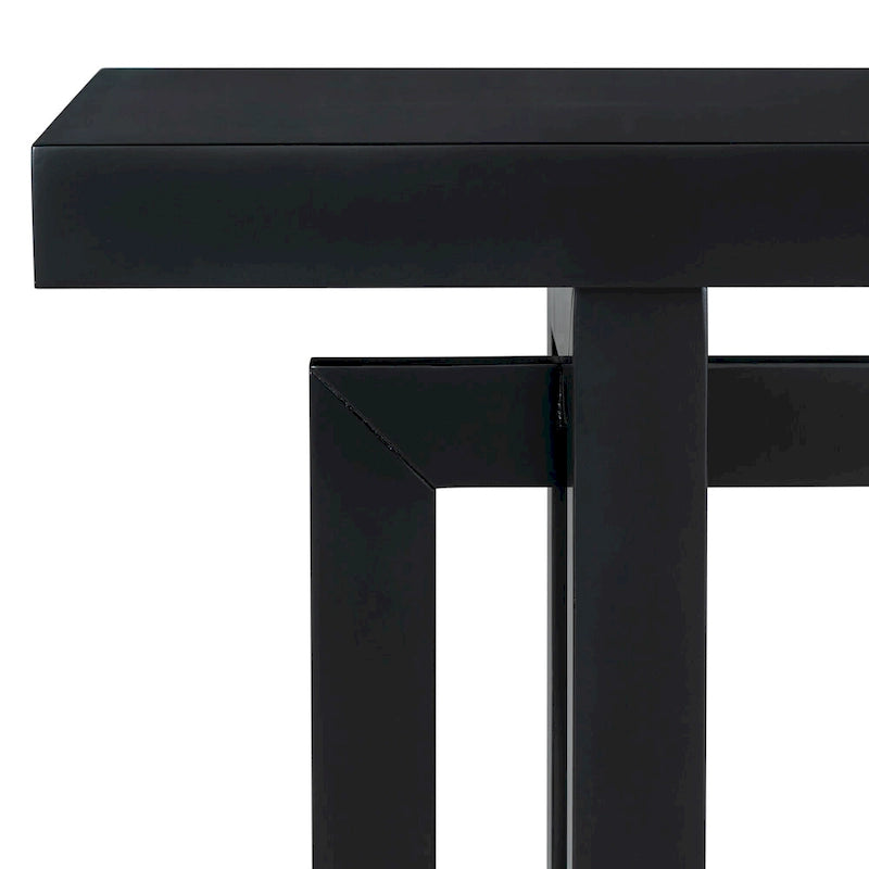 Consolle da ingresso minimalista extra lunga con piano in legno