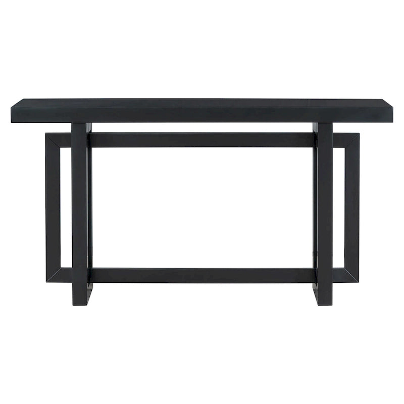 Consolle da ingresso minimalista extra lunga con piano in legno