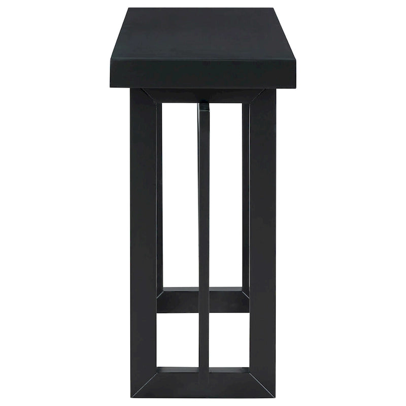 Consolle da ingresso minimalista extra lunga con piano in legno