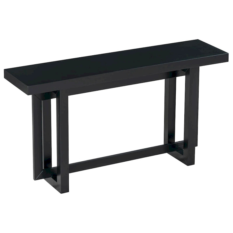 Consolle da ingresso minimalista extra lunga con piano in legno