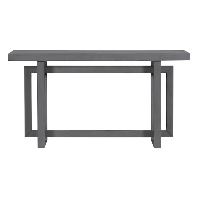 Consolle da ingresso minimalista extra lunga con piano in legno