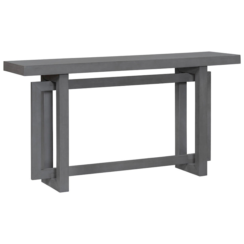 Consolle da ingresso minimalista extra lunga con piano in legno