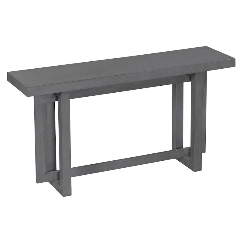 Consolle da ingresso minimalista extra lunga con piano in legno