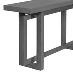 Consolle da ingresso minimalista extra lunga con piano in legno