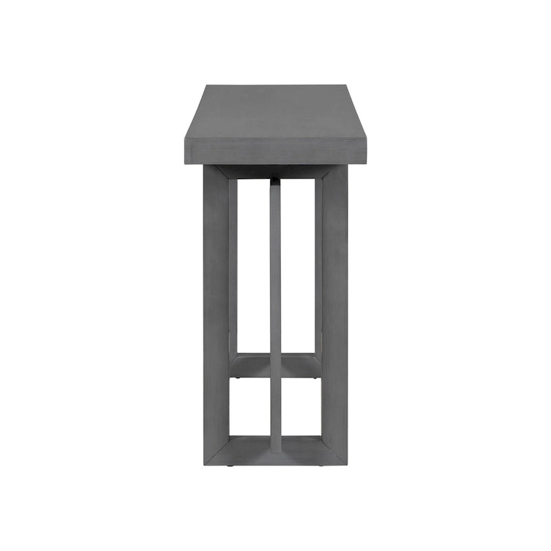 Consolle da ingresso minimalista extra lunga con piano in legno