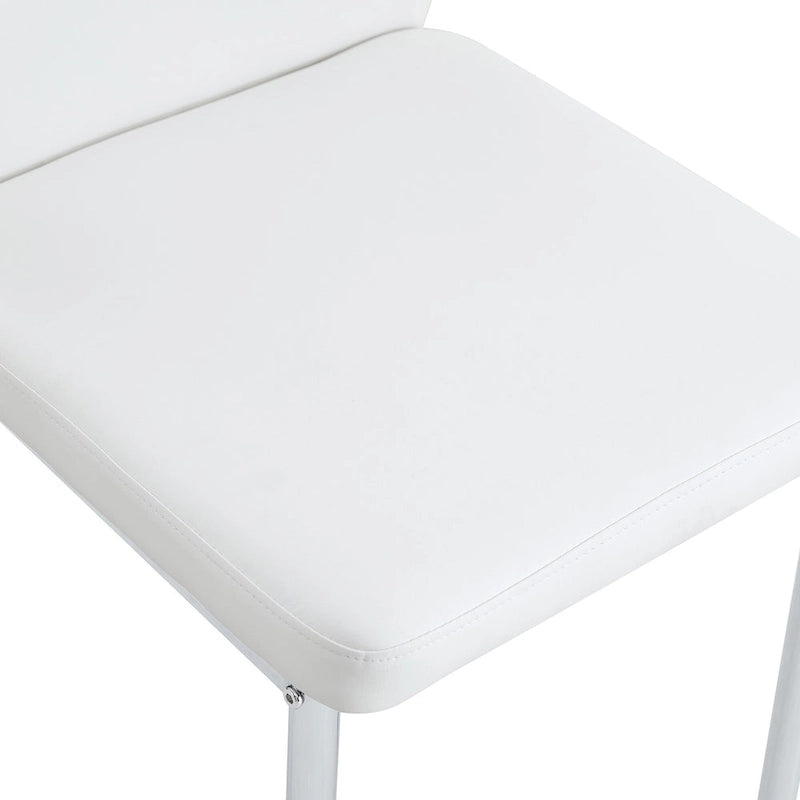 Set di 6 sedie da pranzo ad alta resilienza con gambe in metallo argentato