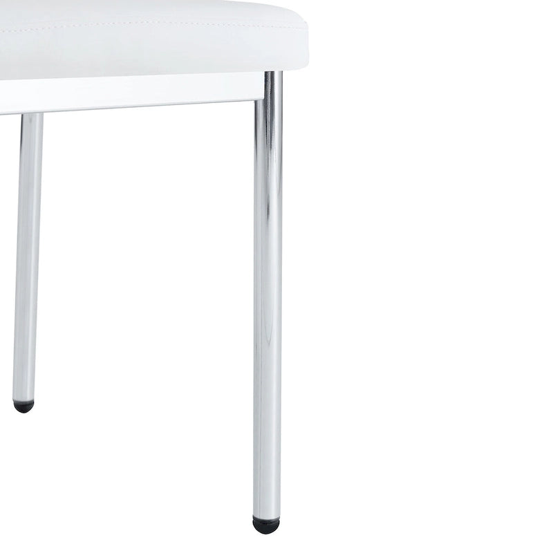 Set di 6 sedie da pranzo ad alta resilienza con gambe in metallo argentato
