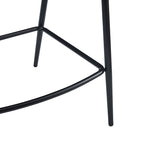 Sgabelli da bancone in PU da 26" con rivestimento in finta pelle, set da 2, altezza bar, struttura in ferro, marrone