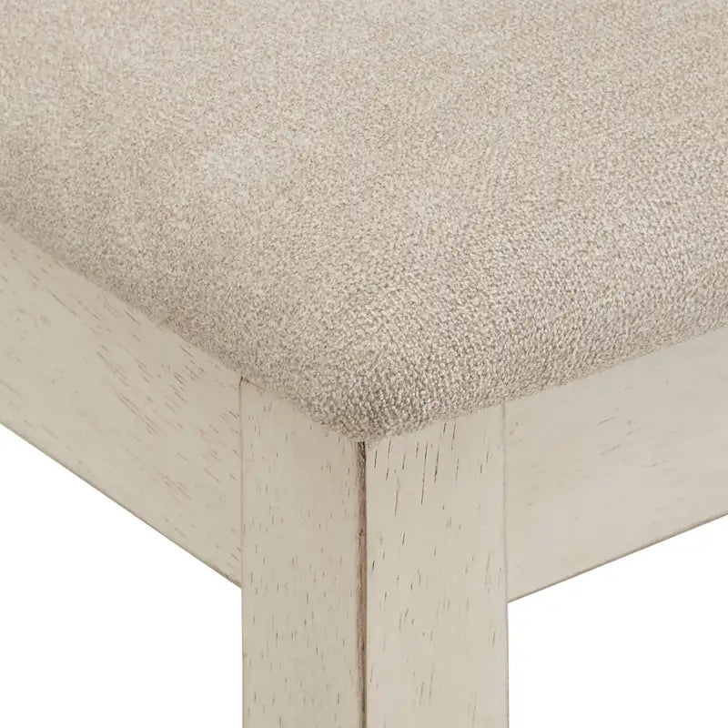 Sedie da pranzo con schienale a croce, set da 2, seduta in tessuto color sabbia, gambe con finitura in legno