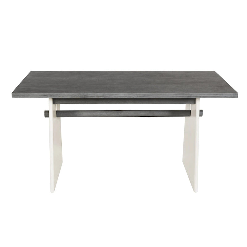 Set da 7 pezzi tavolo da pranzo per 6 persone, set versatile tavolo da cucina con tavolo a cavalletto e 6 sedie imbottite