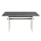 Set da 7 pezzi tavolo da pranzo per 6 persone, set versatile tavolo da cucina con tavolo a cavalletto e 6 sedie imbottite