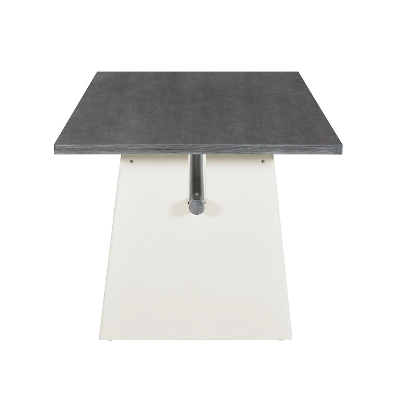 Set da 7 pezzi tavolo da pranzo per 6 persone, set versatile tavolo da cucina con tavolo a cavalletto e 6 sedie imbottite