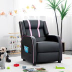 Poltrona Reclinabile per Bambini, Ergonomica, in Pelle, con Poggiapiedi