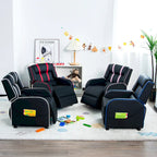 Poltrona Reclinabile per Bambini, Ergonomica, in Pelle, con Poggiapiedi
