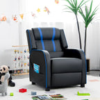 Poltrona Reclinabile per Bambini, Ergonomica, in Pelle, con Poggiapiedi