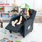Poltrona Reclinabile per Bambini, Ergonomica, in Pelle, con Poggiapiedi