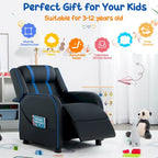 Poltrona Reclinabile per Bambini, Ergonomica, in Pelle, con Poggiapiedi