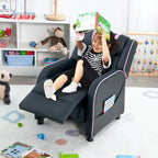 Poltrona Reclinabile per Bambini, Ergonomica, in Pelle, con Poggiapiedi