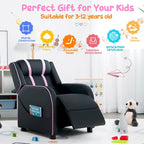 Poltrona Reclinabile per Bambini, Ergonomica, in Pelle, con Poggiapiedi