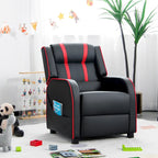 Poltrona Reclinabile per Bambini, Ergonomica, in Pelle, con Poggiapiedi