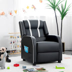 Poltrona Reclinabile per Bambini, Ergonomica, in Pelle, con Poggiapiedi