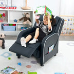 Poltrona Reclinabile per Bambini, Ergonomica, in Pelle, con Poggiapiedi