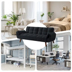 Divano letto futon da 191,5 cm (75,39 pollici), divano letto imbottito convertibile con schienale trapuntato sdoppiato reclinabile