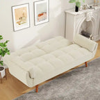 Divano letto futon da 191,5 cm (75,39 pollici), divano letto imbottito convertibile con schienale trapuntato sdoppiato reclinabile