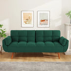 Divano letto futon da 191,5 cm (75,39 pollici), divano letto imbottito convertibile con schienale trapuntato sdoppiato reclinabile