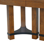 Set da pranzo rustico da 7 pezzi con tavolo allungabile e 6 sedie