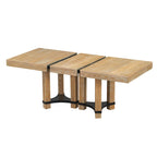 Set da pranzo rustico da 7 pezzi con tavolo allungabile e 6 sedie
