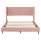 Letto queen-size con piattaforma in velluto a coste e testiera trapuntata