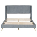 Letto queen-size con piattaforma in velluto a coste e testiera trapuntata