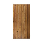 Tavolo da pranzo in legno di acacia da 72" con finitura in teak e gambe rustiche in metallo, 6 posti a sedere