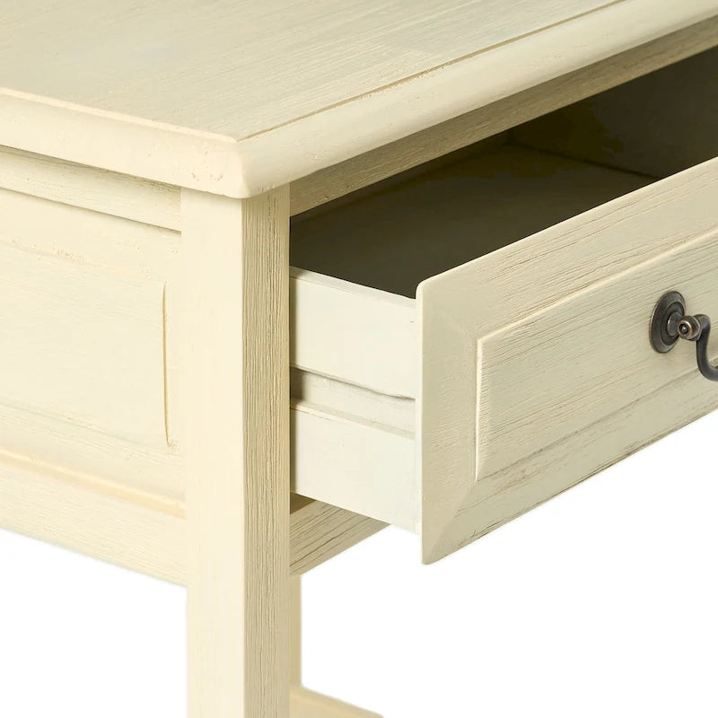 Tavolino d'appoggio in legno di acacia con finitura naturale per soggiorno e esterno