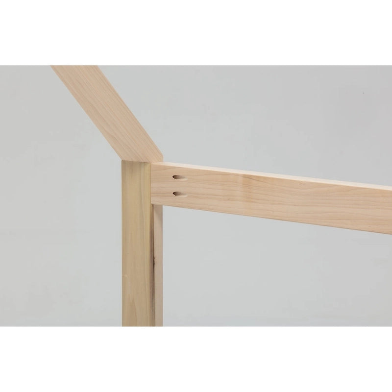 Telaio Letto a Casetta per Bambini a grandezza naturale con base rialzata in legno