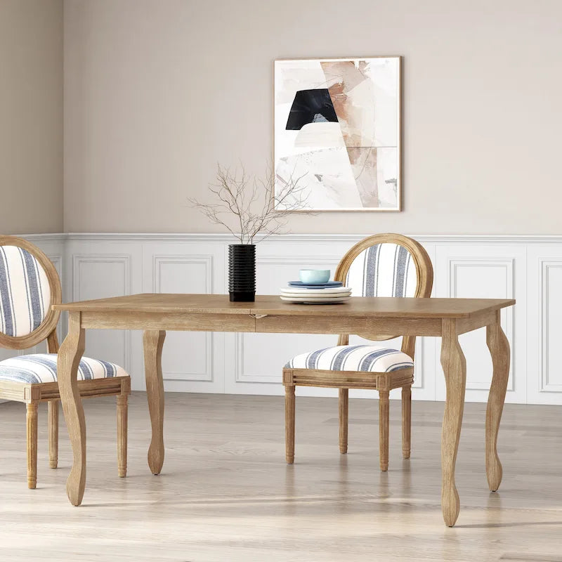 Tavolo da pranzo allungabile con piano in legno da 4 a 6 posti
