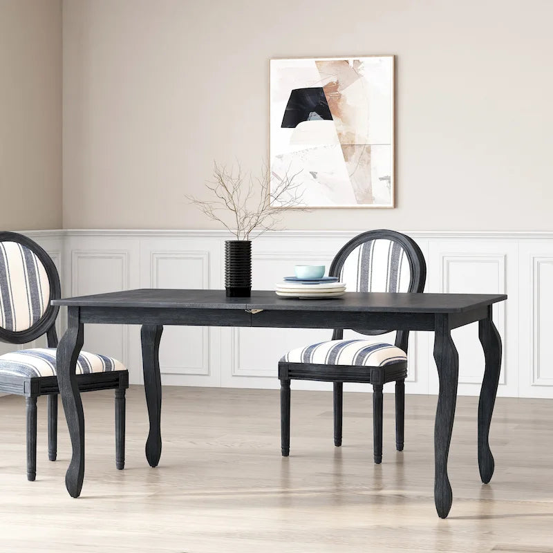 Tavolo da pranzo allungabile con piano in legno da 4 a 6 posti