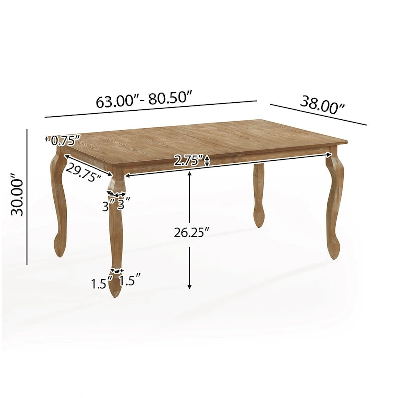 Tavolo da pranzo allungabile con piano in legno da 4 a 6 posti