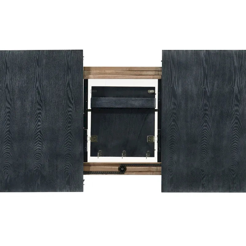 Tavolo da pranzo allungabile con piano in legno da 4 a 6 posti