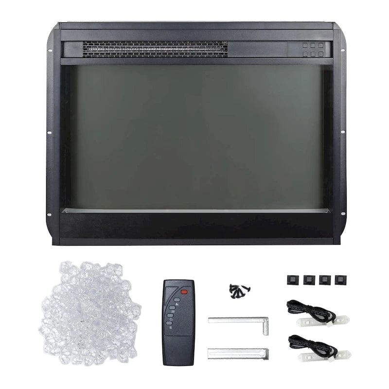 Mobile TV Con Caminetto Elettrico da 60 Pollici Con Luci LED Colorate Sincronizzate - Colore Rovere Rustico Scuro