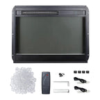 Mobile TV Con Caminetto Elettrico da 60 Pollici Con Luci LED Colorate Sincronizzate - Colore Rovere Rustico Scuro