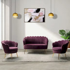 Set Soggiorno 3 Pezzi da 52" Divano, Divanetto, Poltrona Stile Moderno